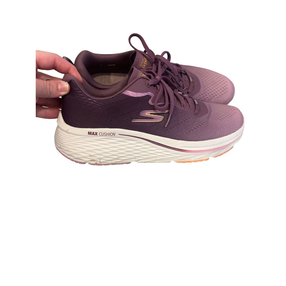 Skechers GOrun Max Cushioning Women 10 Mauve Purple Ombre Sneakers 129602